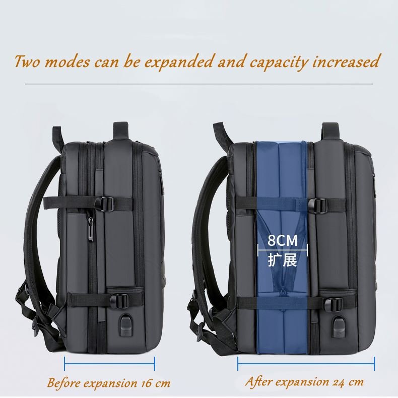 Large Capacity Multifunction Nylon Backpack Anti Theft Smart Laptop Backpack Bag With Usb Charging Port