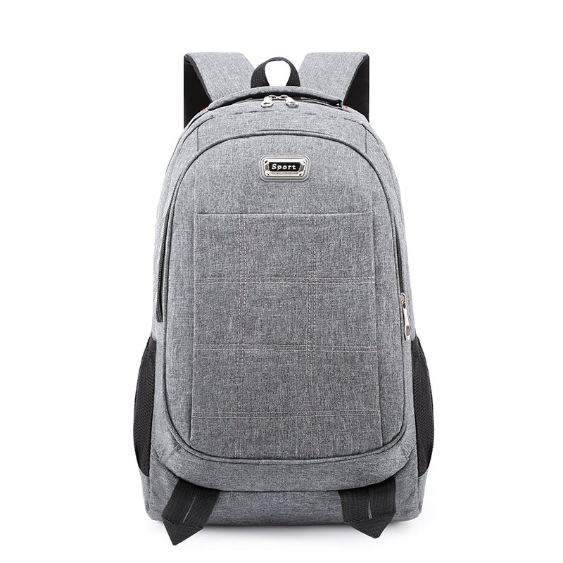 Wholesale Logo Custom Durable Business Travel Waterproof Gray Oxford School Bag Cheap 15.6 Inch Student Laptop Backpack