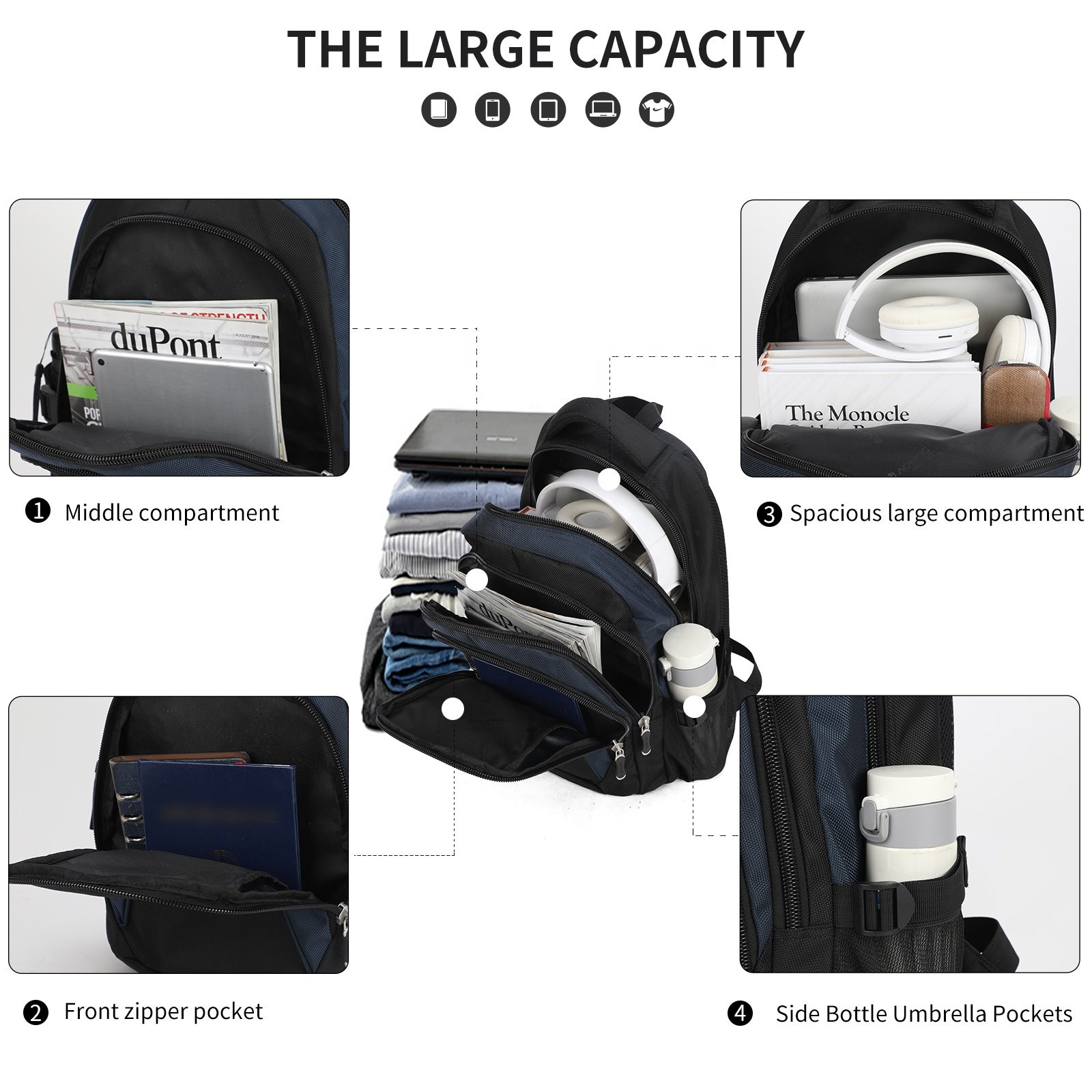 Backpack Oem Promotional Products Waterproof Polyester Men's laptop backpack School Bag Casual Rucksack Travel Hiking For Unisex