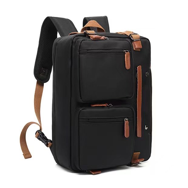 Hot selling multi pockets business travel waterproof nylon large capacity OEM portable shoulder tote laptop men bag backpack