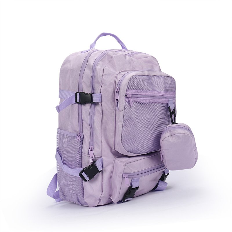 Good Quality Fashion Cute Ladies School Bags Set Purple Backpacks College 2 Pieces Girls Backpack Set For Kids