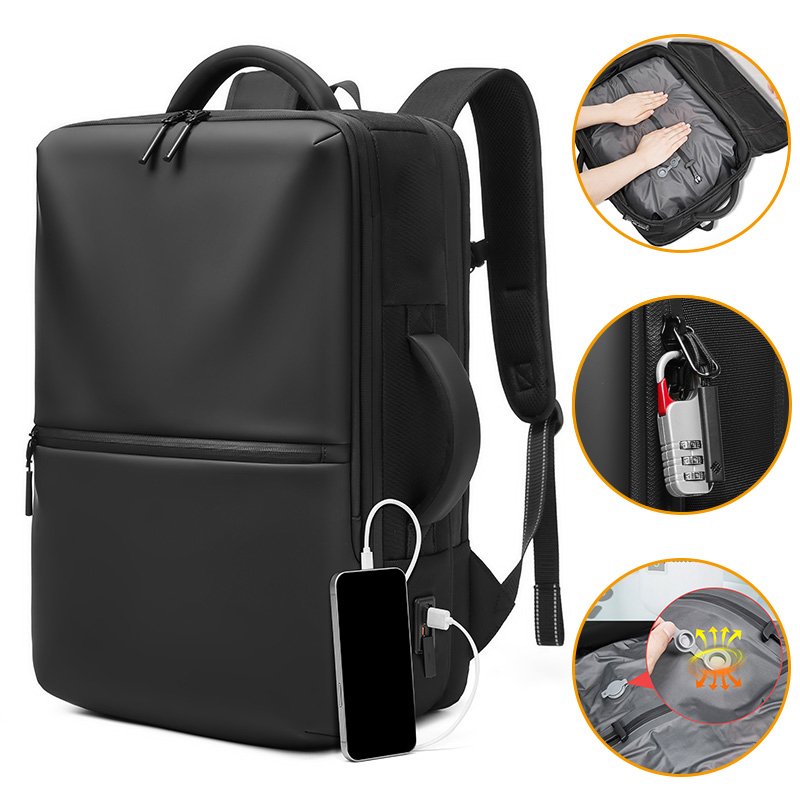 RZTX Luxury Travel vacuum compression Backpack Laptop Waterproof Backpack Large Capacity Vacuum Business unisex bag With Lock