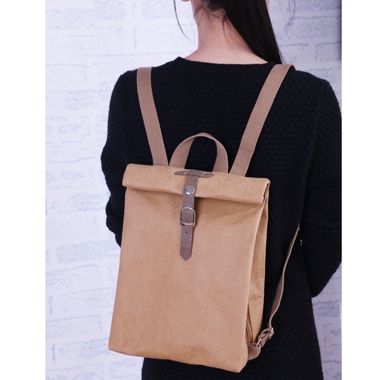 Wholesale Washable Kraft Paper Ladies Outdoor Laptop Backpack Business Travelling Backpack