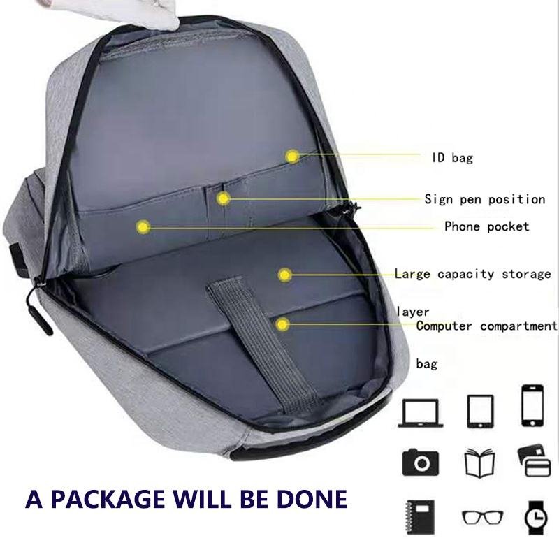 Factory Wholesale Business Men' Backpacks Waterproof Laptop Bags Supplier School Travel Laptop Backpack with Usb Backpack Bag