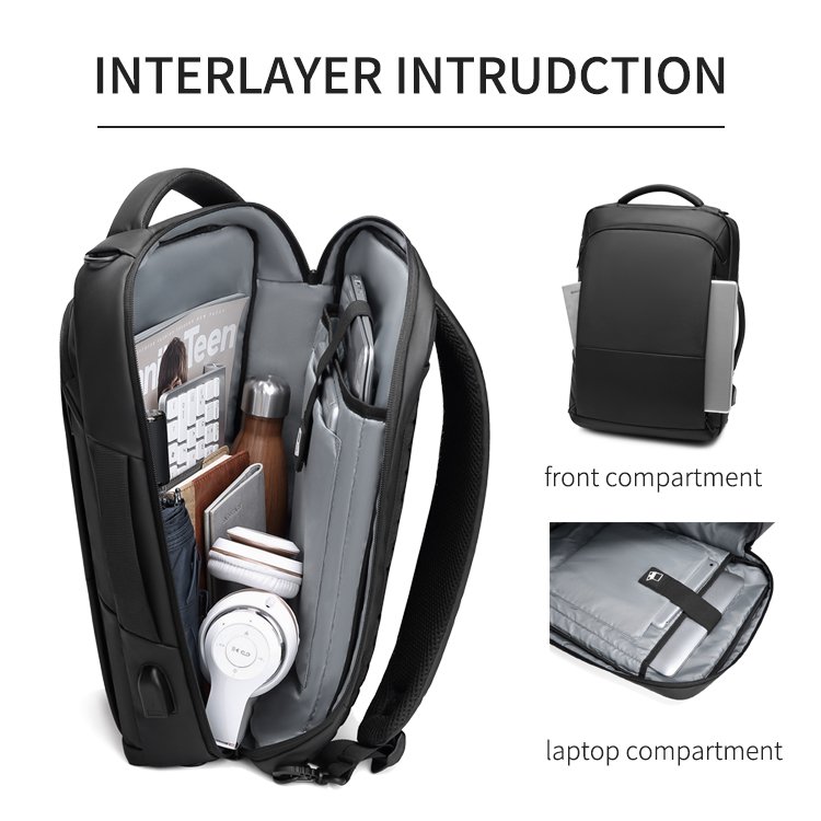 Outdoor Travel Laptop Bag for Commuting Business Trip Bag with USB Charging Port Oxford Waterproof Satchel Design Backpacks