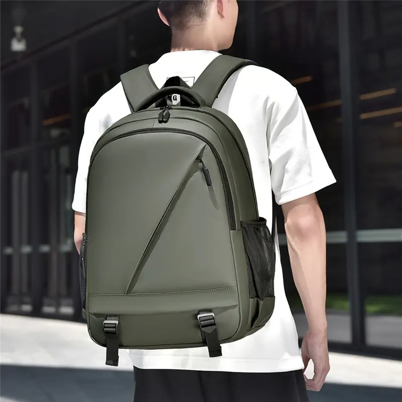 Simple Custom Logo Design Waterproof Oxford Men's Business Travel With Large Capacity Laptop Backpack For Men Women