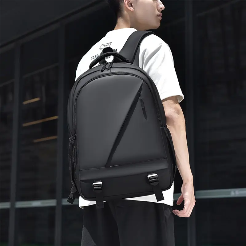 Simple Custom Logo Design Waterproof Oxford Men's Business Travel With Large Capacity Laptop Backpack For Men Women