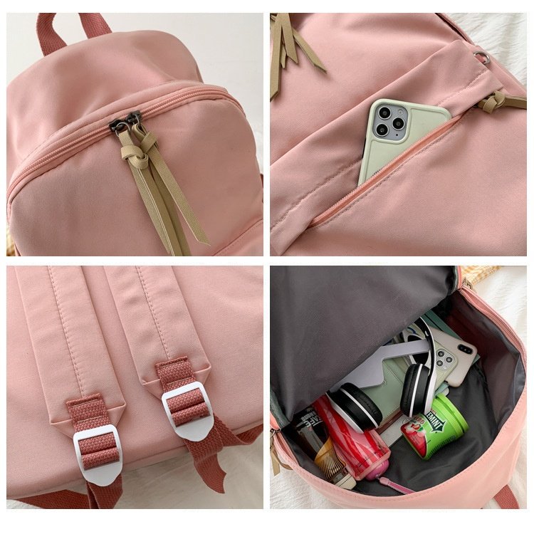 Nylon cloth casual female backpack primary school backpack outdoor large capacity double shoulder summer male bag