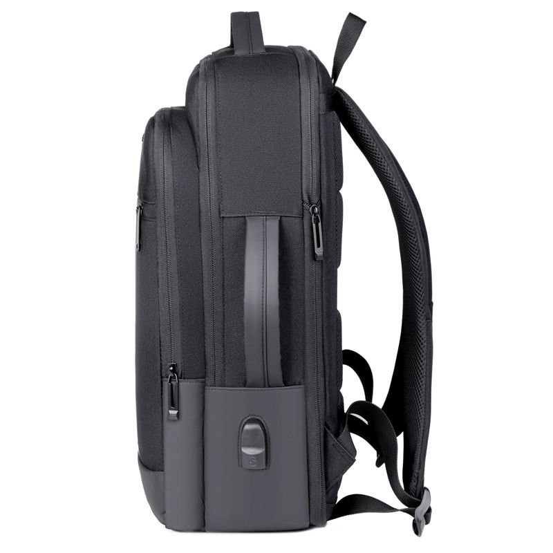 High Quality Scalable Oxford Computer Backpack Men Waterproof Travelling Laptop Bag USB Charging Port Multifunctional Features