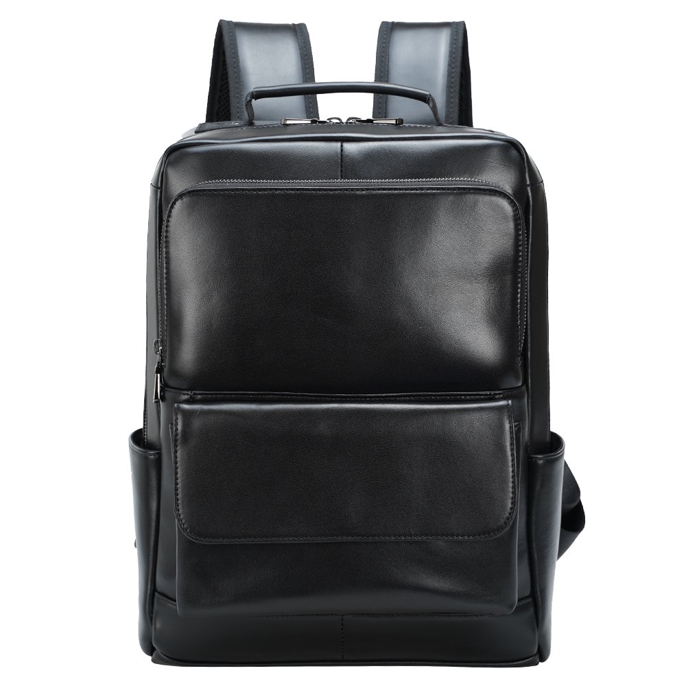 New Design Drop Shipping Full Grain Men's Genuine Leather Bag For Daily Business 14 Inch Women Real Cow Leather Laptop Backpack