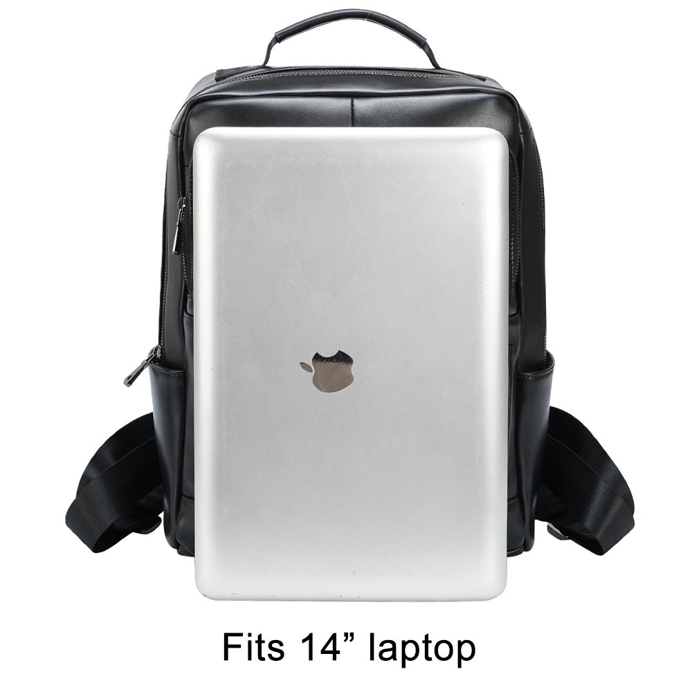 New Design Drop Shipping Full Grain Men's Genuine Leather Bag For Daily Business 14 Inch Women Real Cow Leather Laptop Backpack