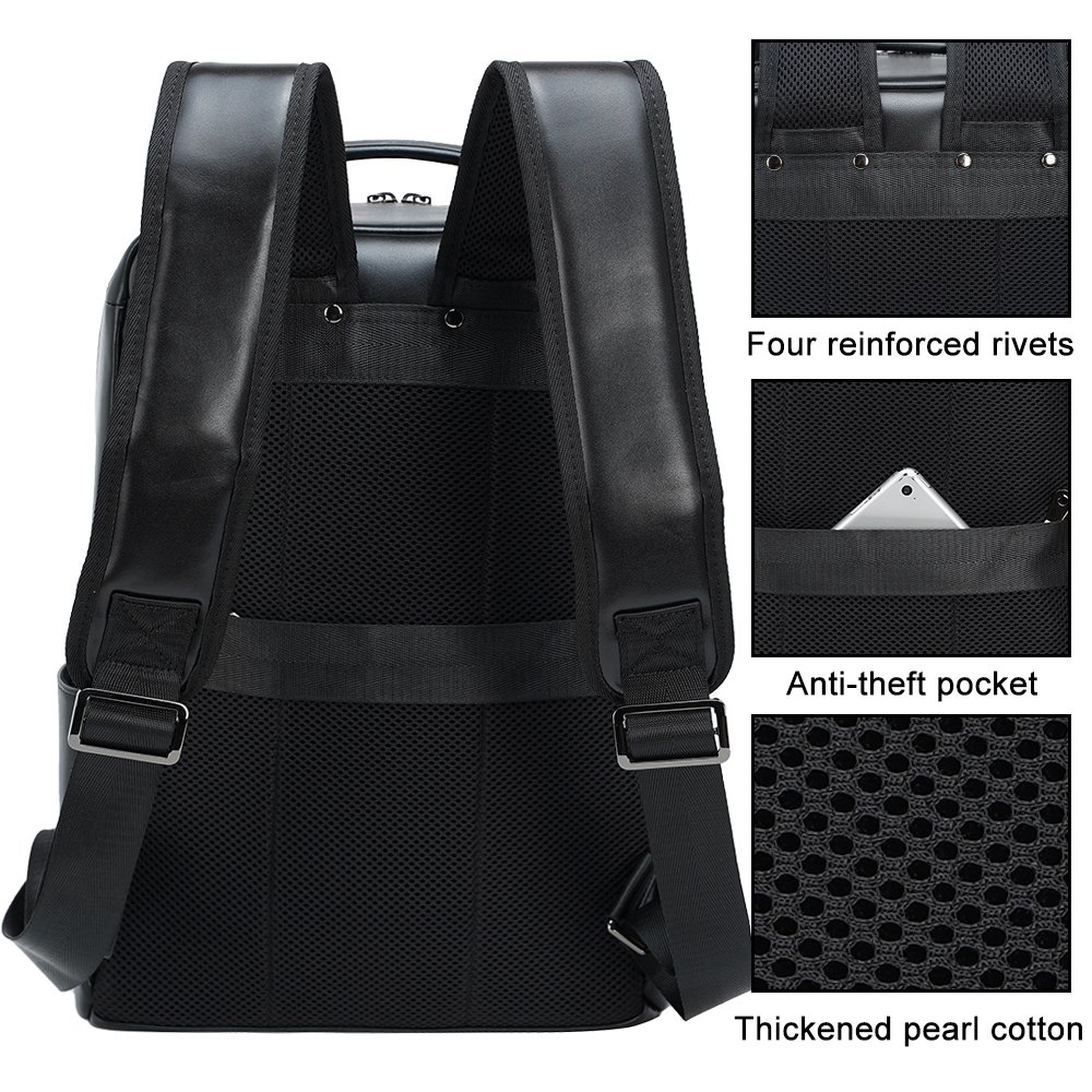 New Design Drop Shipping Full Grain Men's Genuine Leather Bag For Daily Business 14 Inch Women Real Cow Leather Laptop Backpack