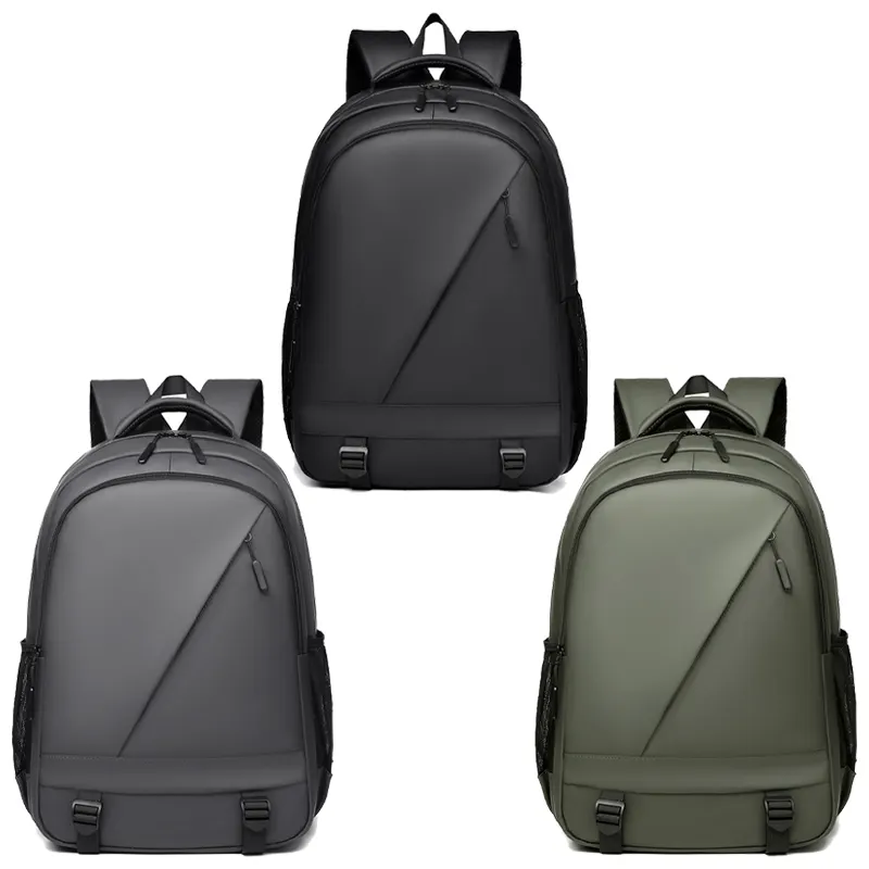 Simple Custom Logo Design Waterproof Oxford Men's Business Travel With Large Capacity Laptop Backpack For Men Women