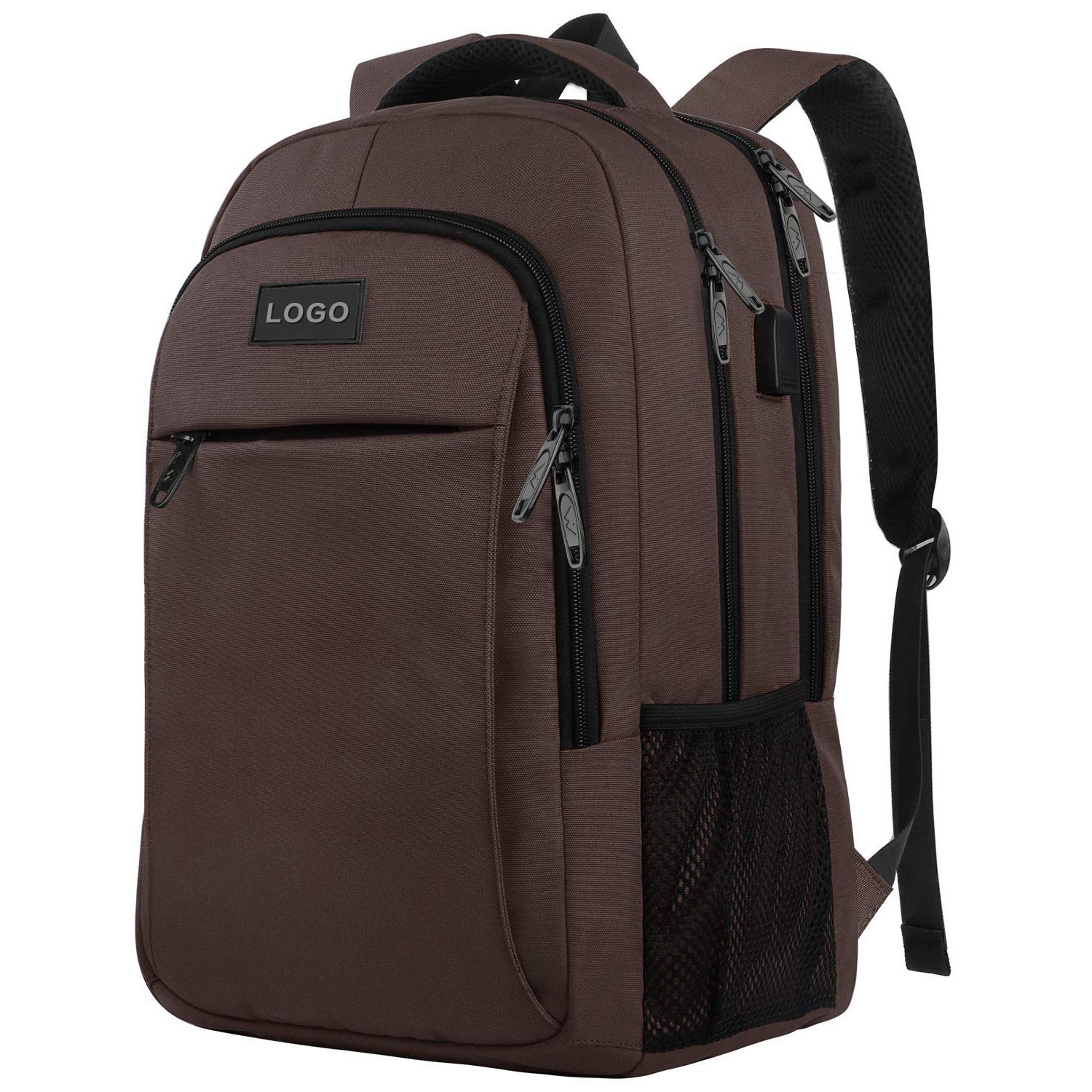 AYPPRO Unisex Waterproof Oxford & Canvas Laptop Backpack Durable Business Anti-Theft Travel Shoulder Bag with USB Charging Port