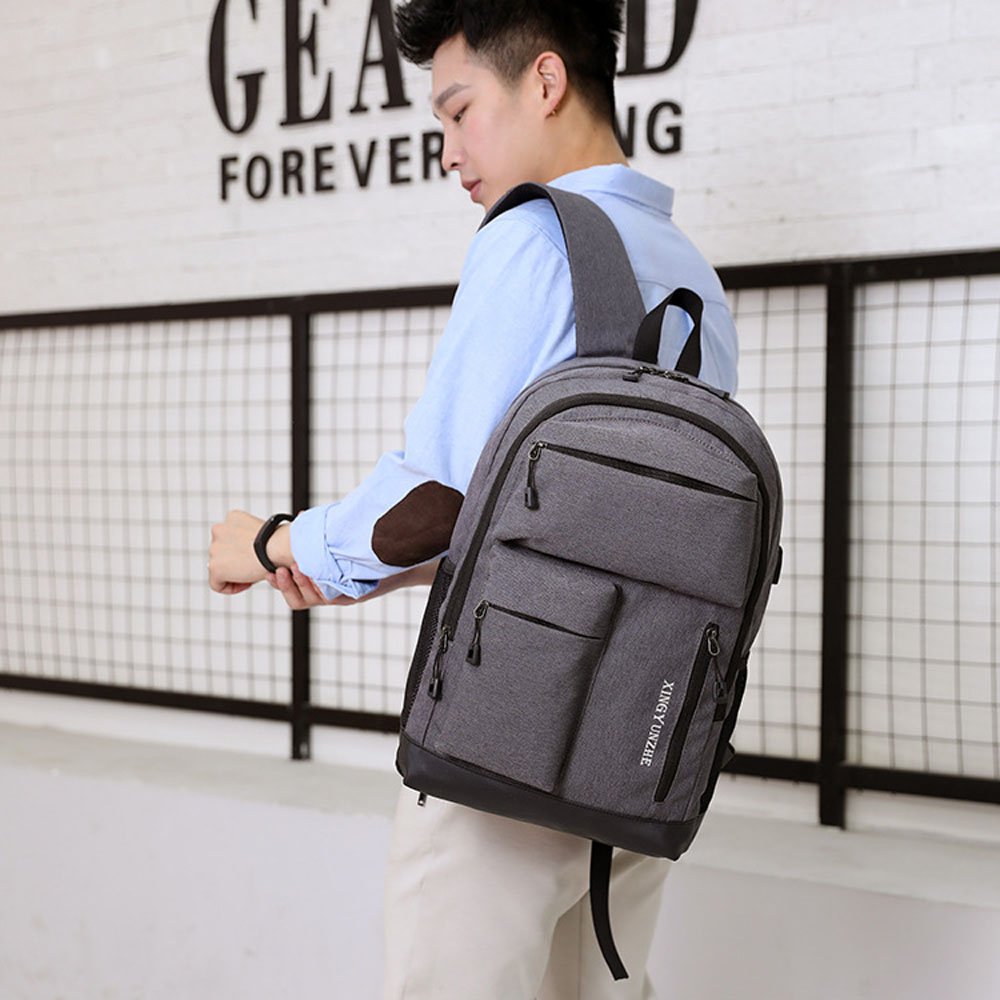 Waterproof Wholesale Fashion School backpack Men Multi function Laptop backpack bag for student