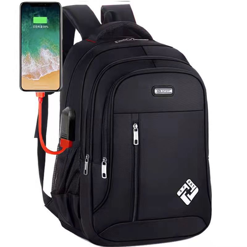 Computer Laptop Backpack High Schooljjunior High School Students Schoolbag Business Travel Backpack Bag Waterproof USB Backpack