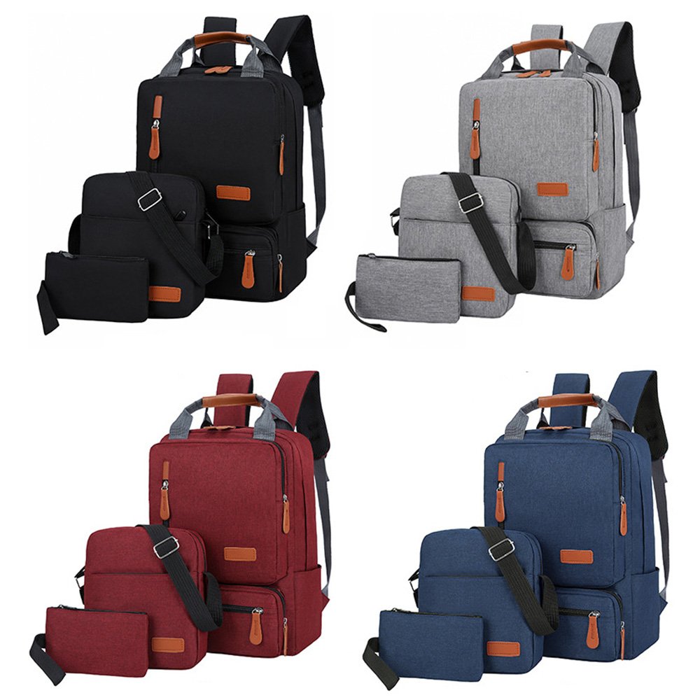 Factory Custom Logo Wholesale School Students Backpack Waterproof School Bags For Laptop Backpack Set computer bag set with logo
