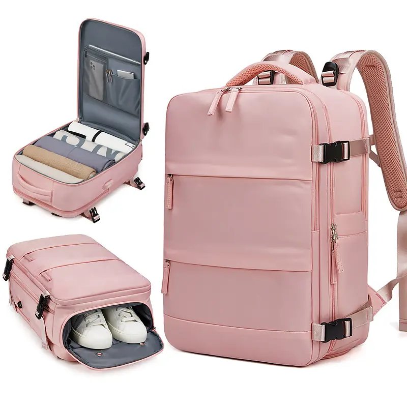Manufacturer oxford leather laptop backpacks unisex usb oxford laptop backpack Travel Bag With USB Charging Port Canvas Lining