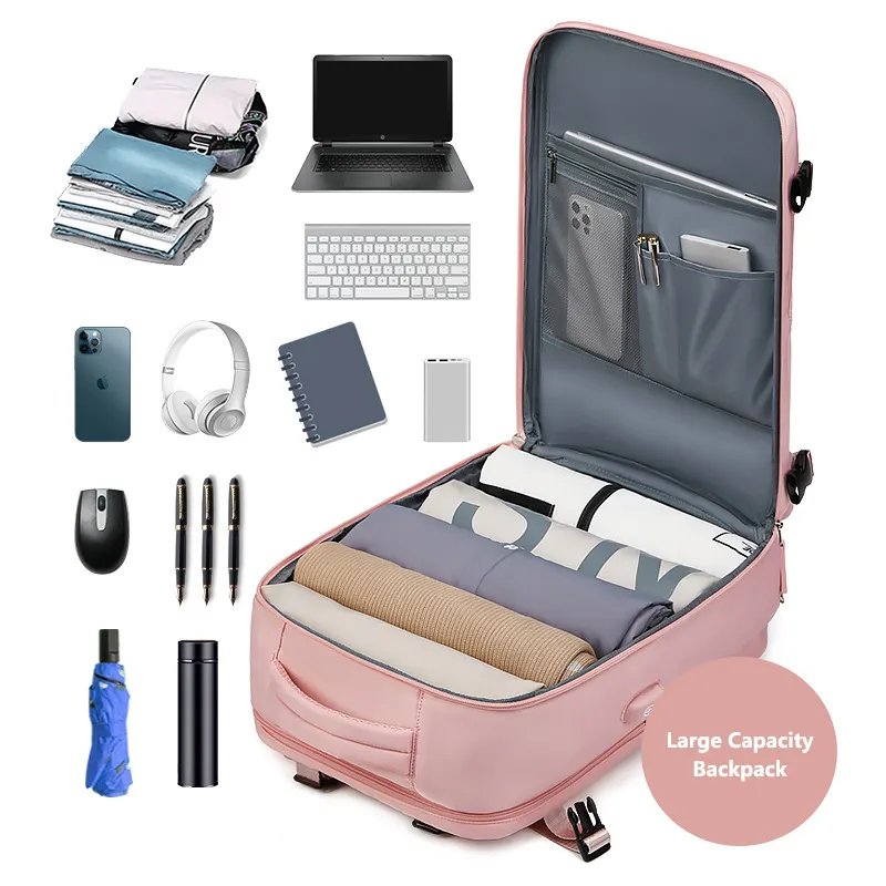 Manufacturer oxford leather laptop backpacks unisex usb oxford laptop backpack Travel Bag With USB Charging Port Canvas Lining