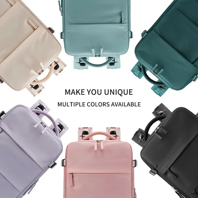 Manufacturer oxford leather laptop backpacks unisex usb oxford laptop backpack Travel Bag With USB Charging Port Canvas Lining