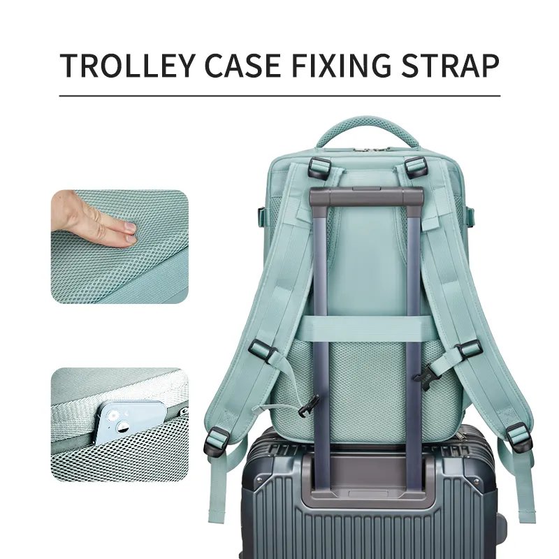 Manufacturer oxford leather laptop backpacks unisex usb oxford laptop backpack Travel Bag With USB Charging Port Canvas Lining