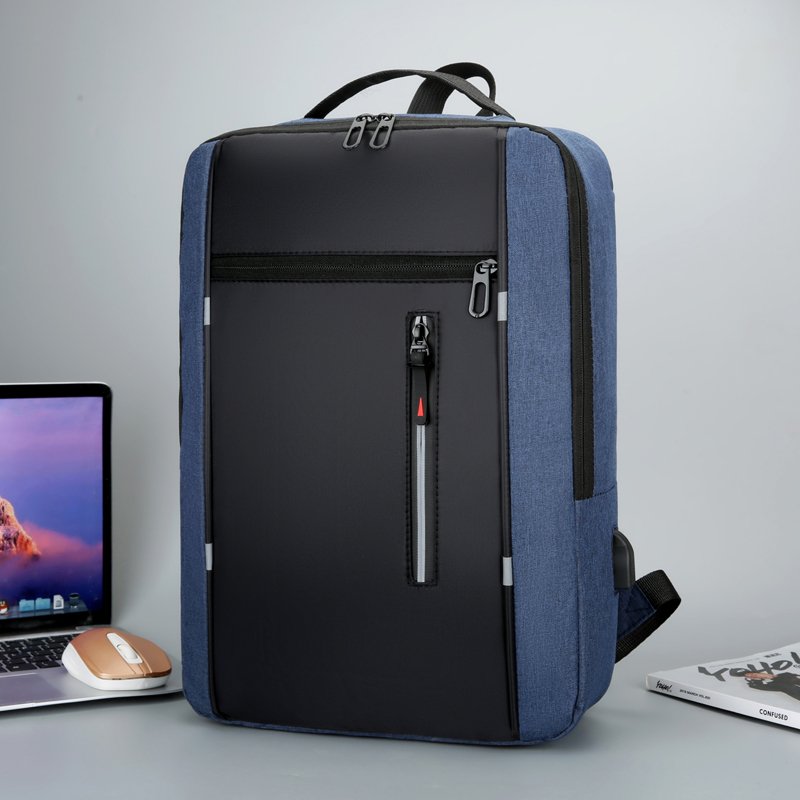 Unisex Custom Logo Anti-Theft Oxford Laptop Backpack Waterproof with USB Zipper Closure Strap Carrying System for Business Use