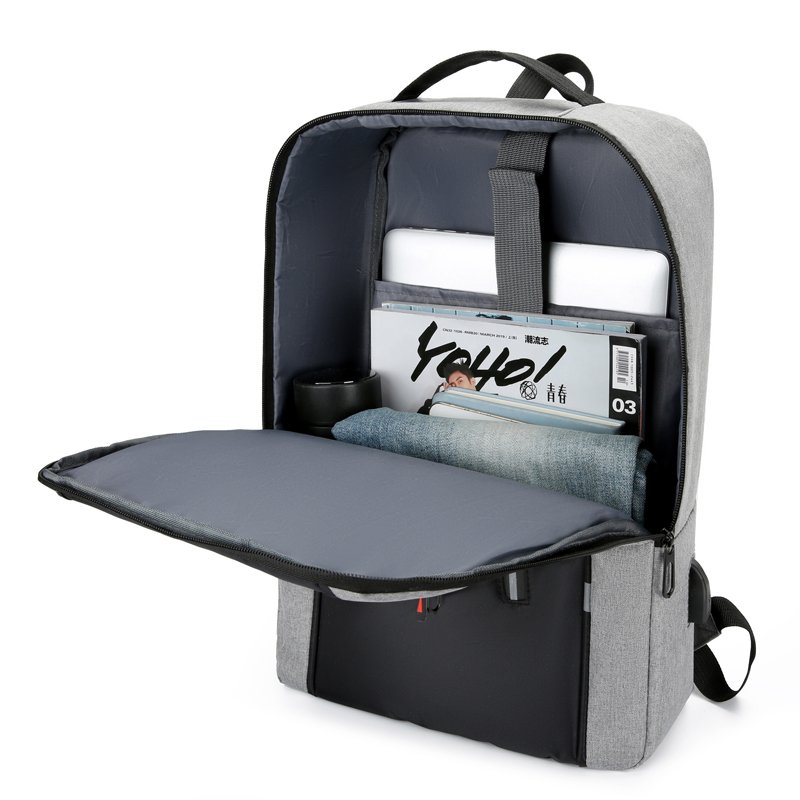 Unisex Custom Logo Anti-Theft Oxford Laptop Backpack Waterproof with USB Zipper Closure Strap Carrying System for Business Use