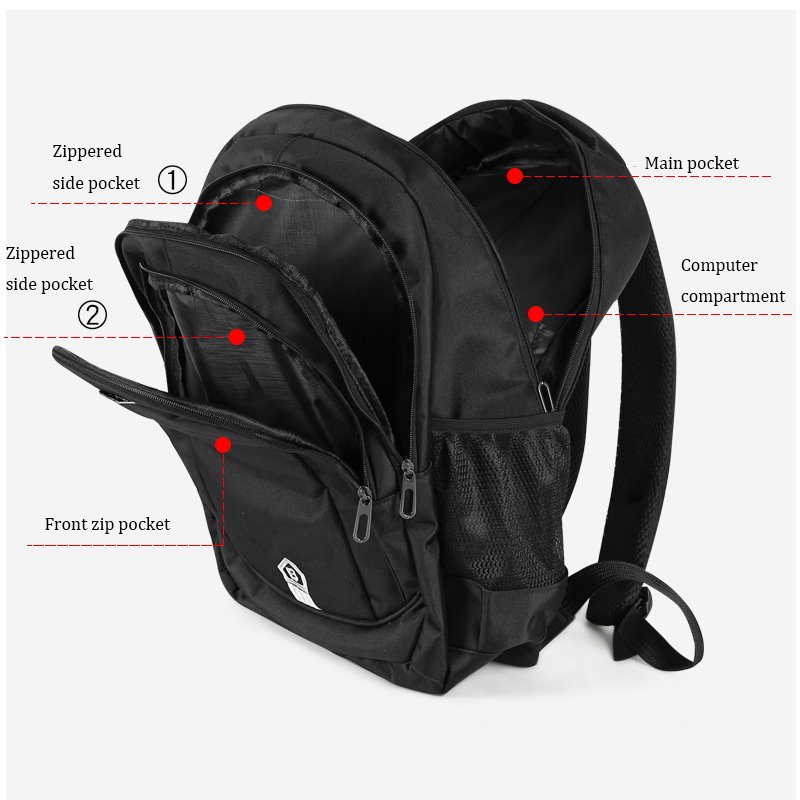 Large Capacity Backpack laptop 15.6 inch Oxford sport businessschool bags Multifunctional men Backpack