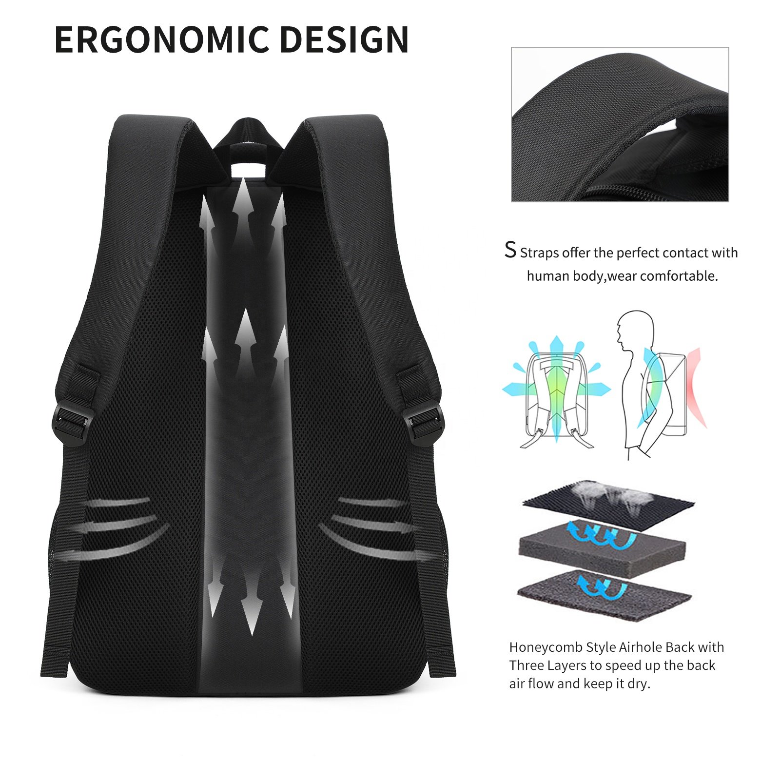 Aoking backpack manufacturer Wholesale promotional cheap polyester custom logo gift shockproof laptop bag large school backpack