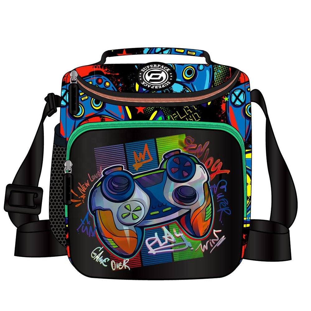 Fashion 3 in 1 Teenage Trolley School Bag Set Kids Teens Boys Backpack with Lunch Bag Pencil Case