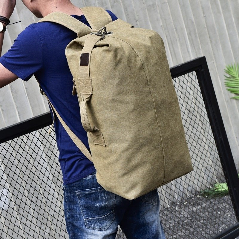 Trends 2024 customized large capacity canvas outdoor travel sports tote shoulder backpack bag