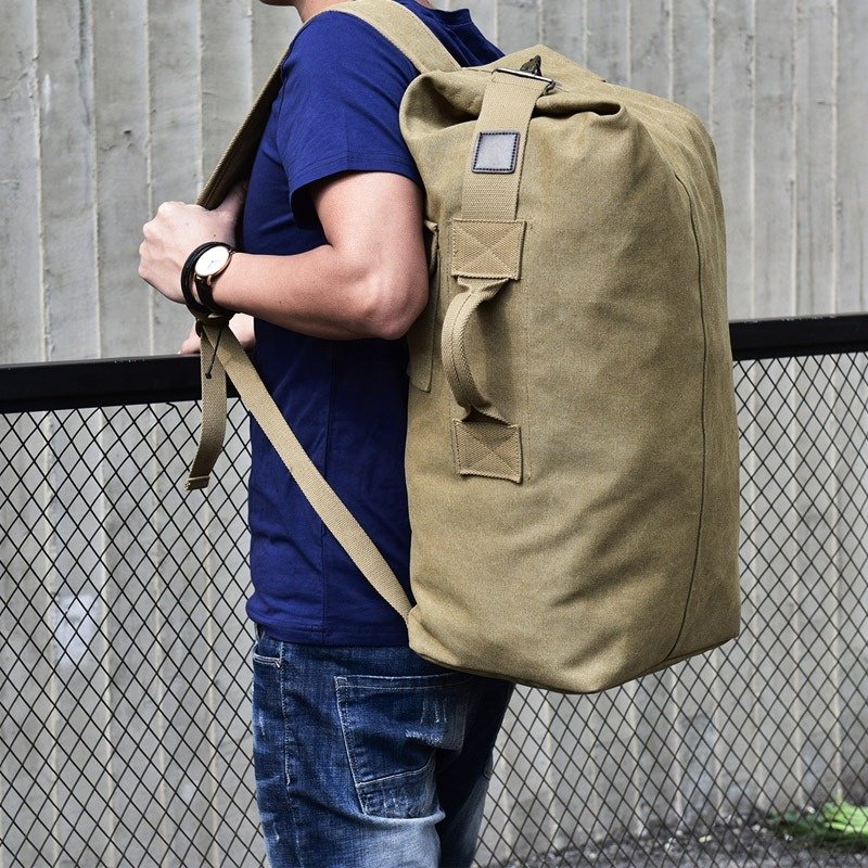 Trends 2024 customized large capacity canvas outdoor travel sports tote shoulder backpack bag