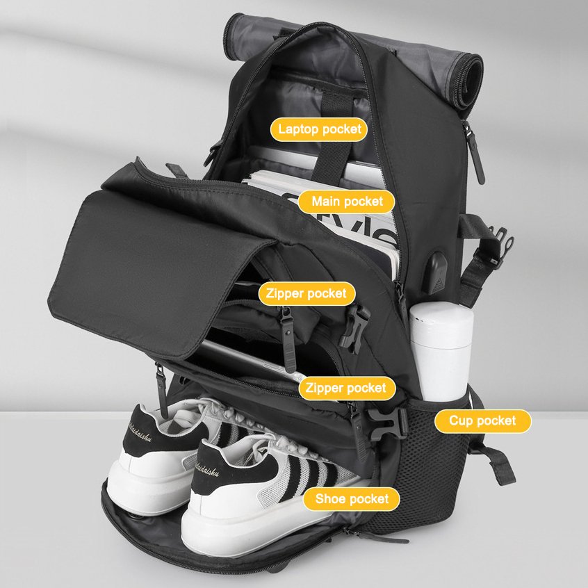 new product ideas 2024 Custom Logo Large Capacity USB Laptop Backpack Oxford Waterproof outdoor Travel Bag for Men Women