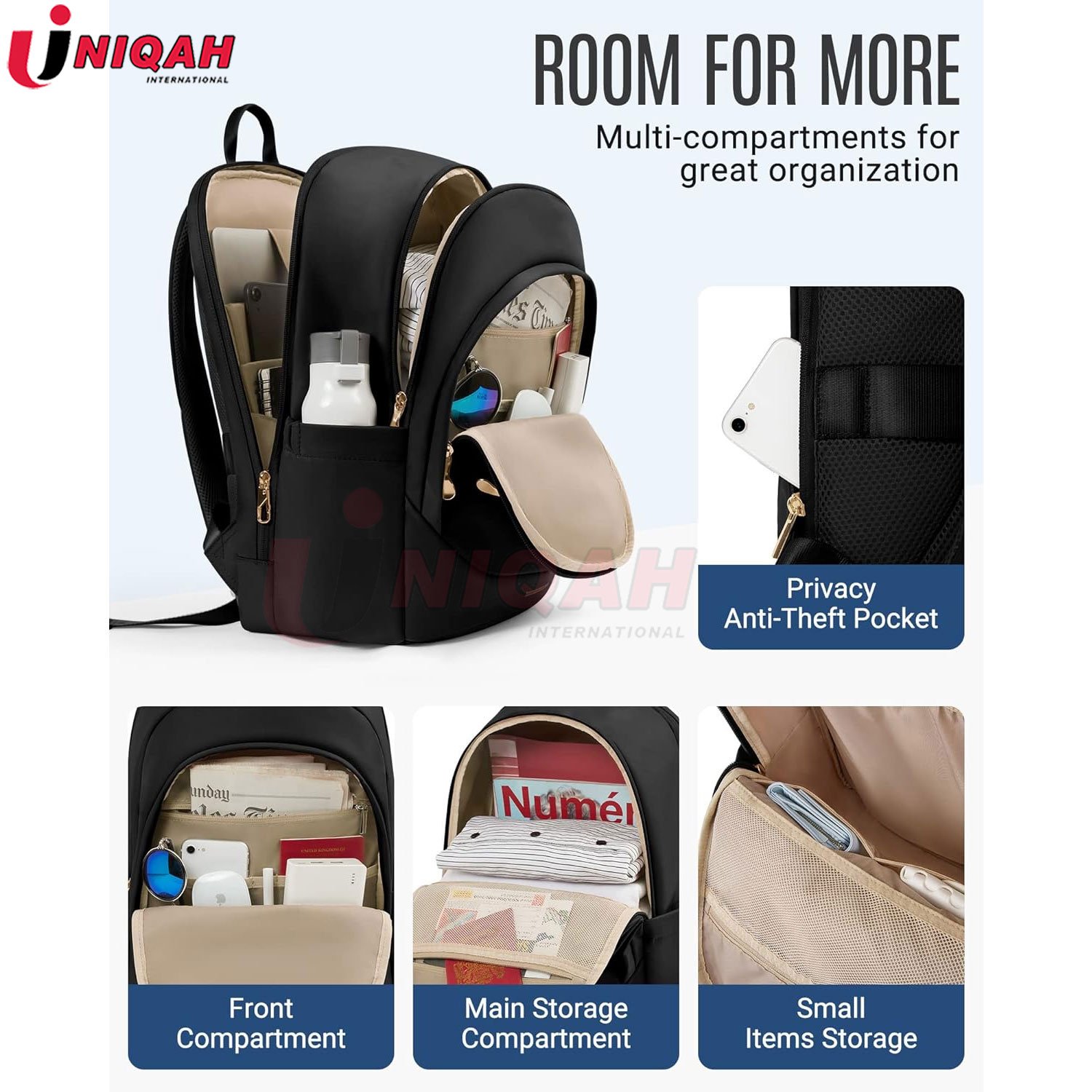 Travel Backpack Women 15.6 Inch Anti Theft Laptop Backpack Hole Water Resistant College Bookbag Factory Price