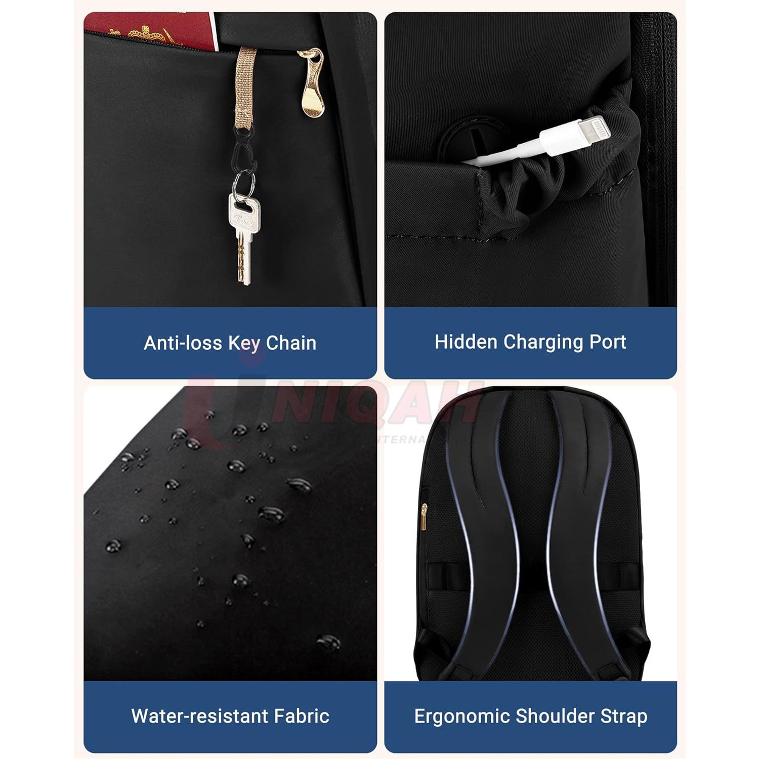 Travel Backpack Women 15.6 Inch Anti Theft Laptop Backpack Hole Water Resistant College Bookbag Factory Price