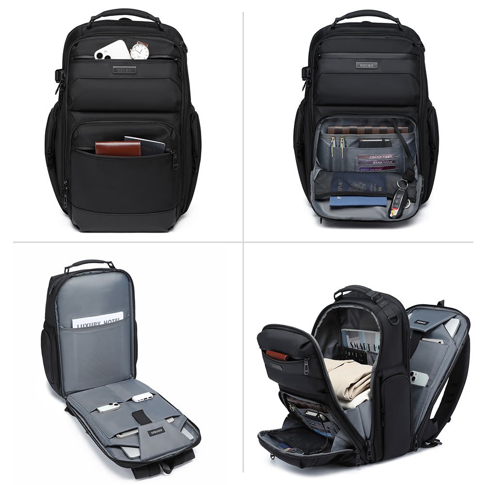 Ozuko 9770 Large Size High Quality Backpack Laptop Bag For Men Business Trip Lightweight Rucksack for Work College Backpack