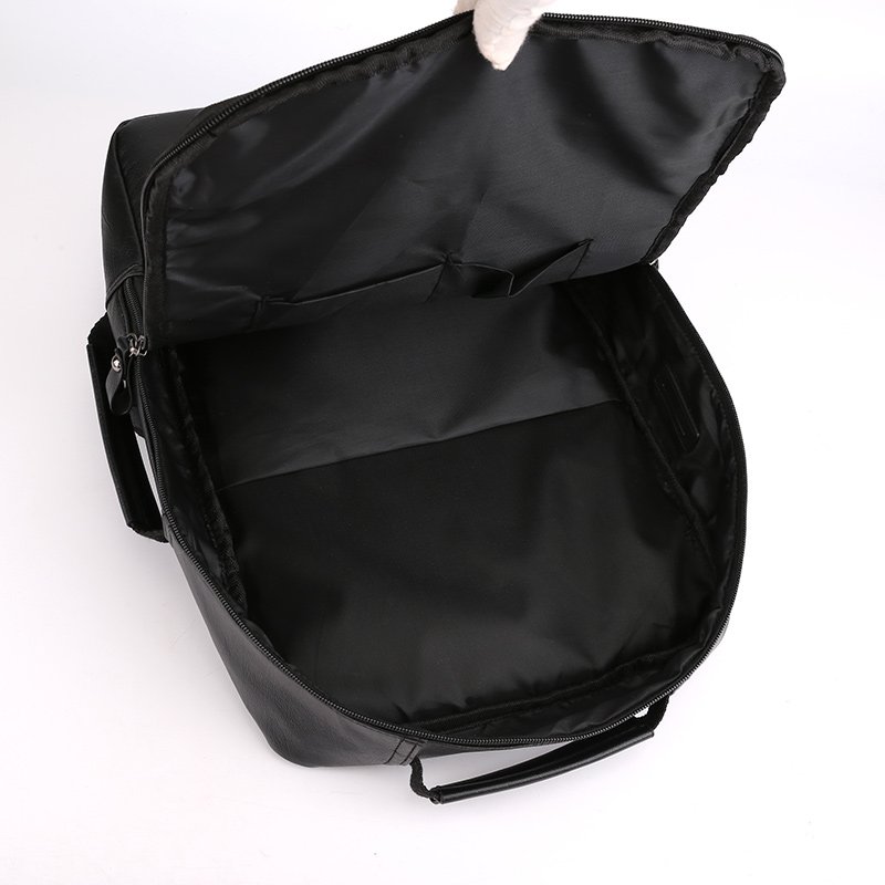 Hot Selling Business Waterproof 15.6 Inch Laptop Backpack Slim Smart USB PU Leather Bags For Men