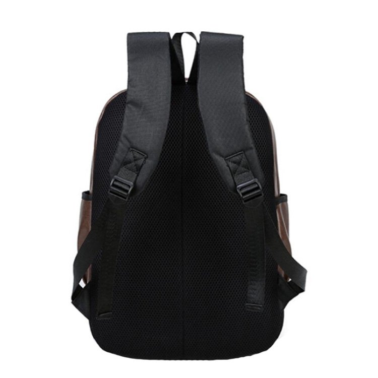 Factory made large capacity waterproof leather multi-pocket travel laptop backpack for teenager