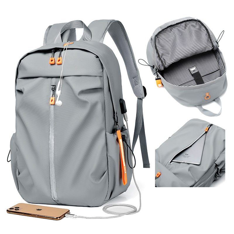 2023 Men's backpacks men college laptop bag with usb charging interface custom logo knapsack rucksack