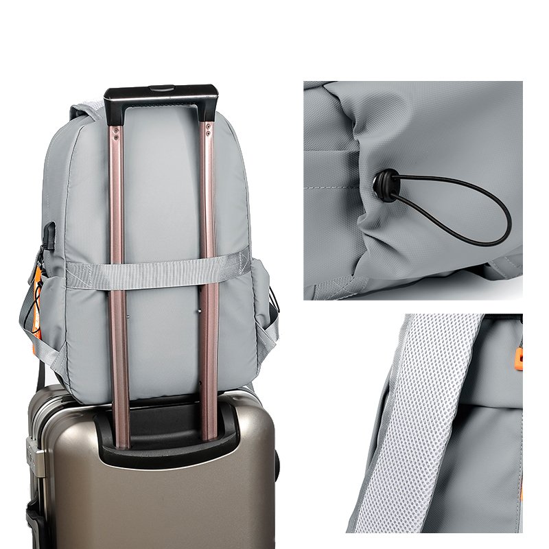 2023 Men's backpacks men college laptop bag with usb charging interface custom logo knapsack rucksack