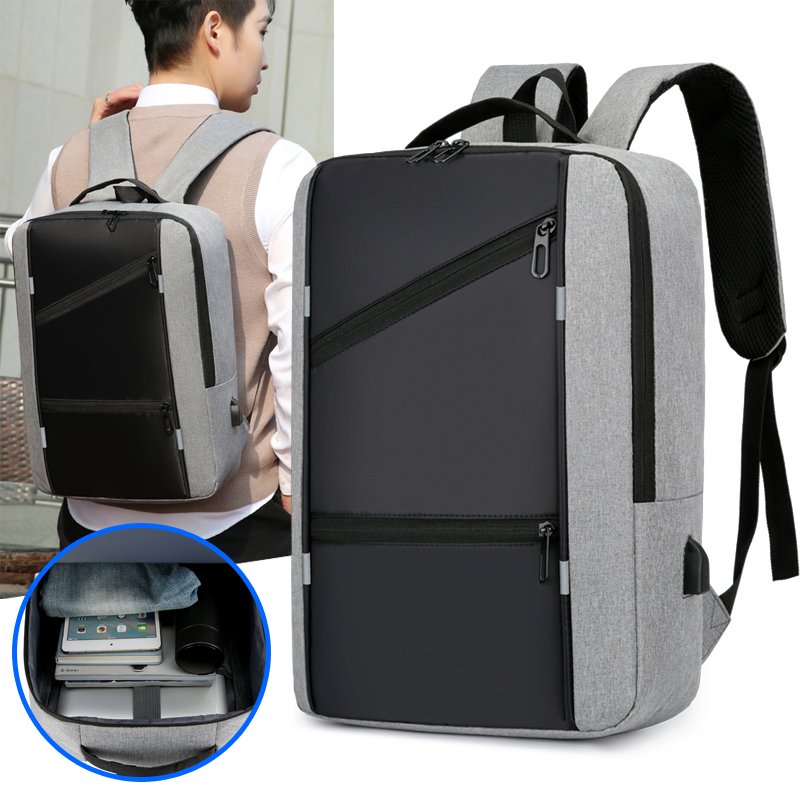 Wholesale promotional new fashion business women's school bags computer USB 15.6 inch travel man laptop backpacks