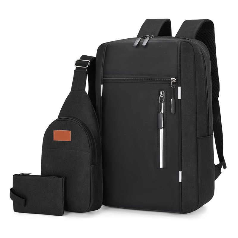 Wholesale Laptop Backpack Three-piece Business Bag Usb Sports Backpack Business Computer Bag Travel Backpack