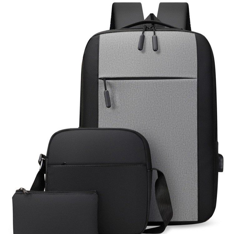 Business Laptop Backpack Set For Men Women Student School 3 in 1 USB Computer Shoulder Bag High School Bag