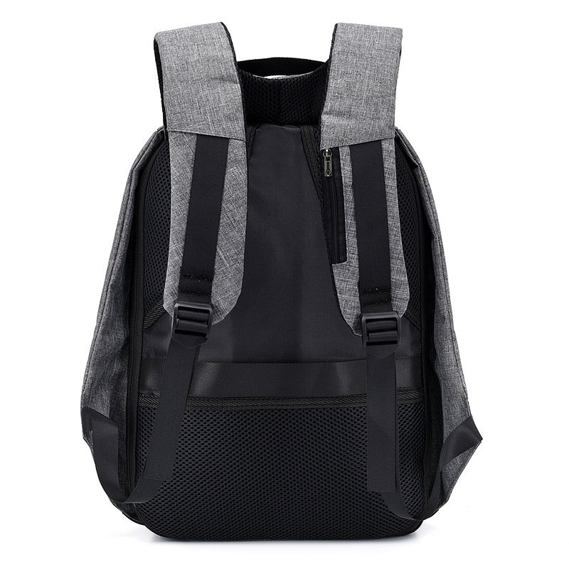Custom High Quality Multi-function Canvas University Student School Bags Men's Laptop Backpack With USB Charging Port