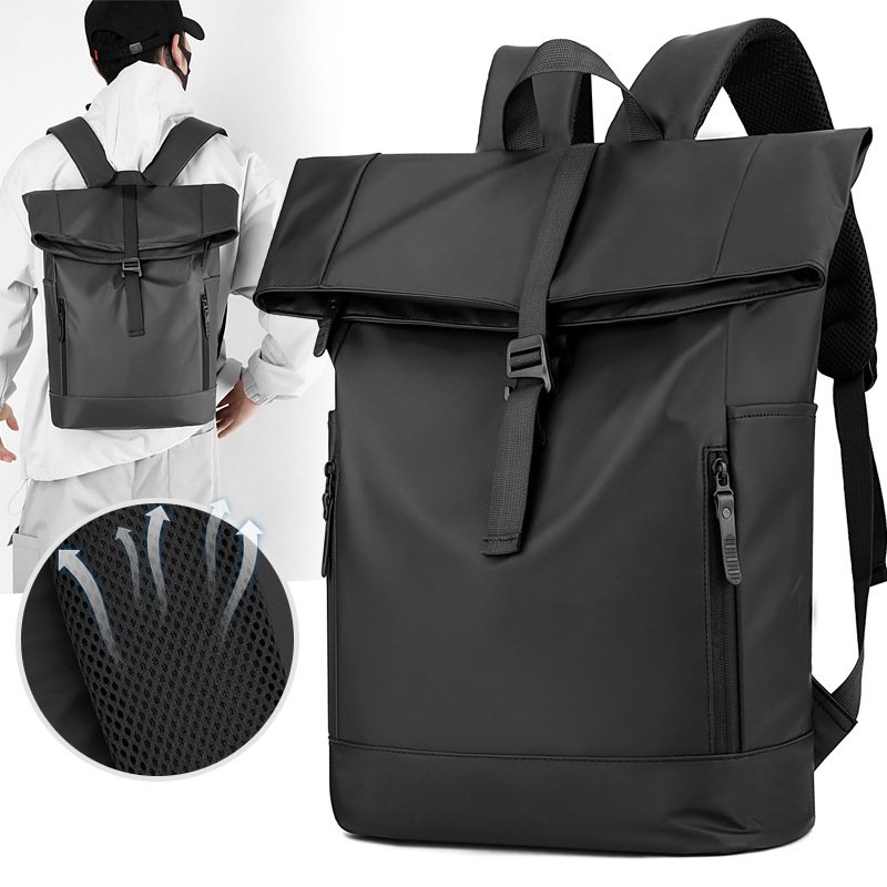 Roll Top Laptop Backpack for Men Women Casual Daypack for Laptop Rucksack Large Capacity for Work Business College