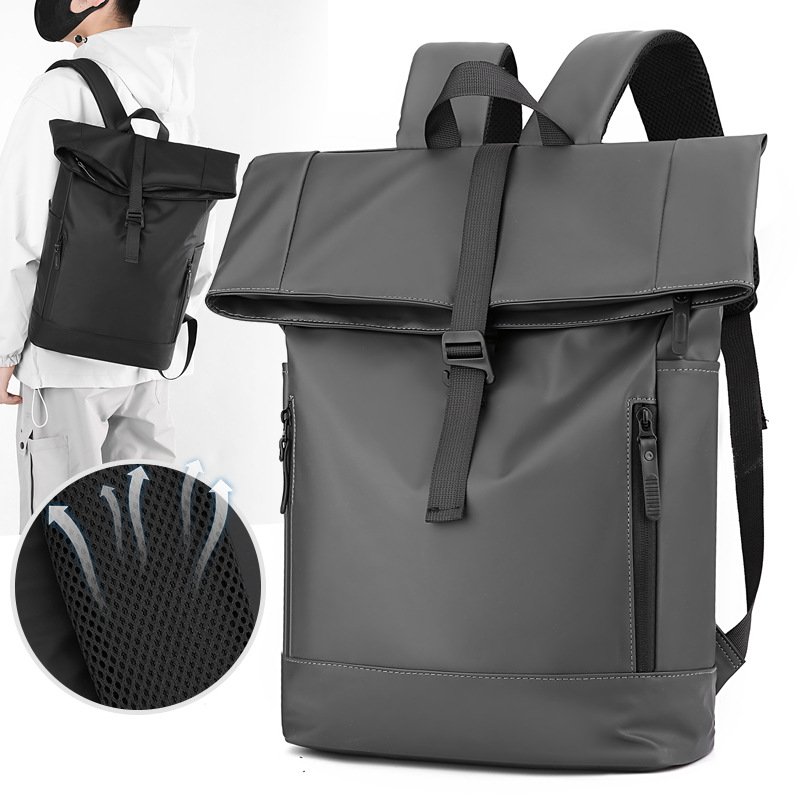Roll Top Laptop Backpack for Men Women Casual Daypack for Laptop Rucksack Large Capacity for Work Business College