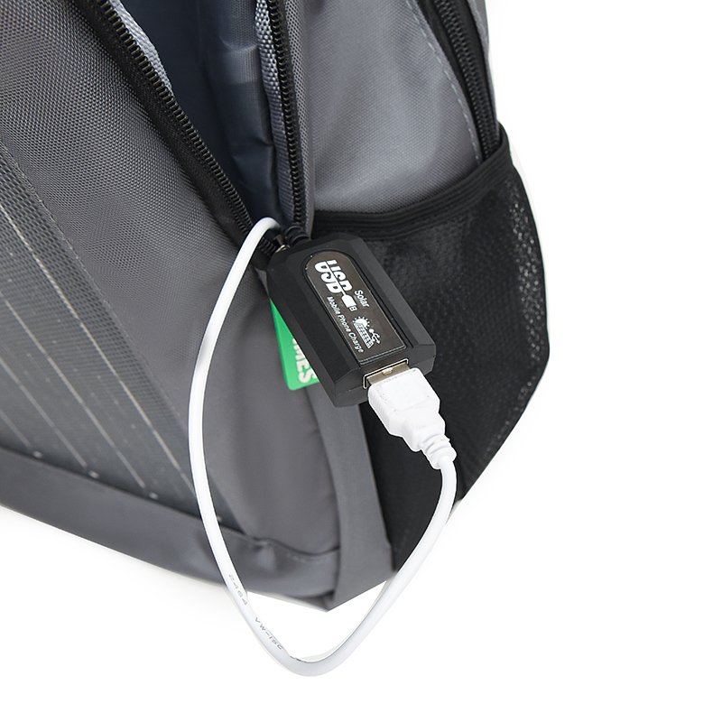 Custom logo trendy solar panel luminous LED laptop backpack sports leisure waterproof Safe travel Oxford men's bags with usb