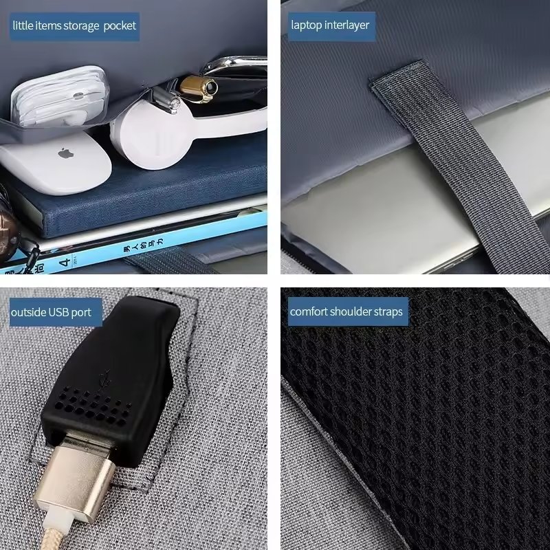 Wholesale Custom Logo Leisure Business Waterproof Nylon Bag Computer Laptop Backpack