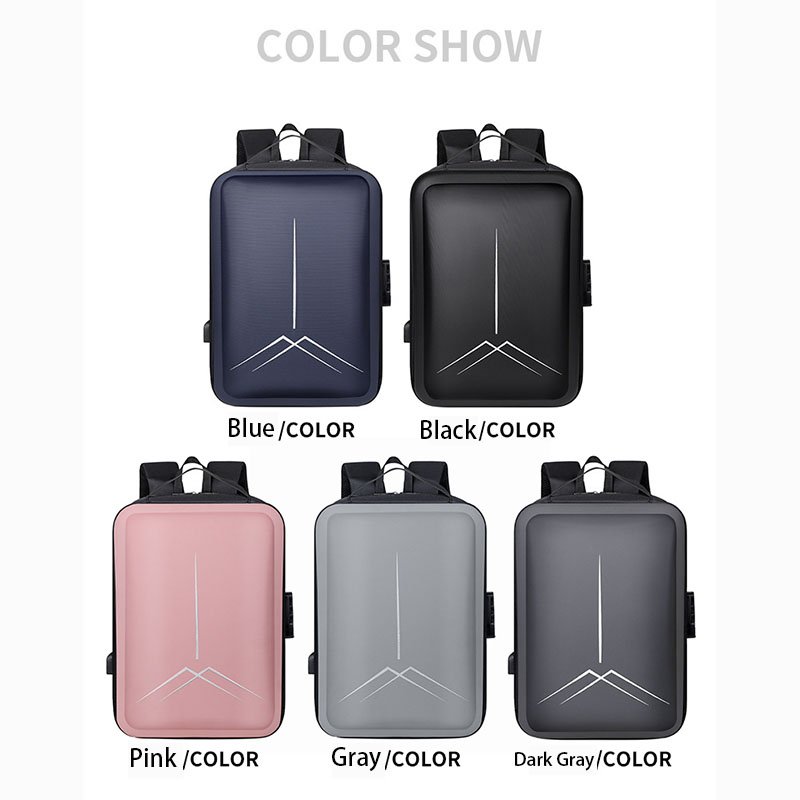 Waterproof Hard Shell Customized Logo Large Capacity Business Backpacks For Men Multifunctional Laptop Bag with USB