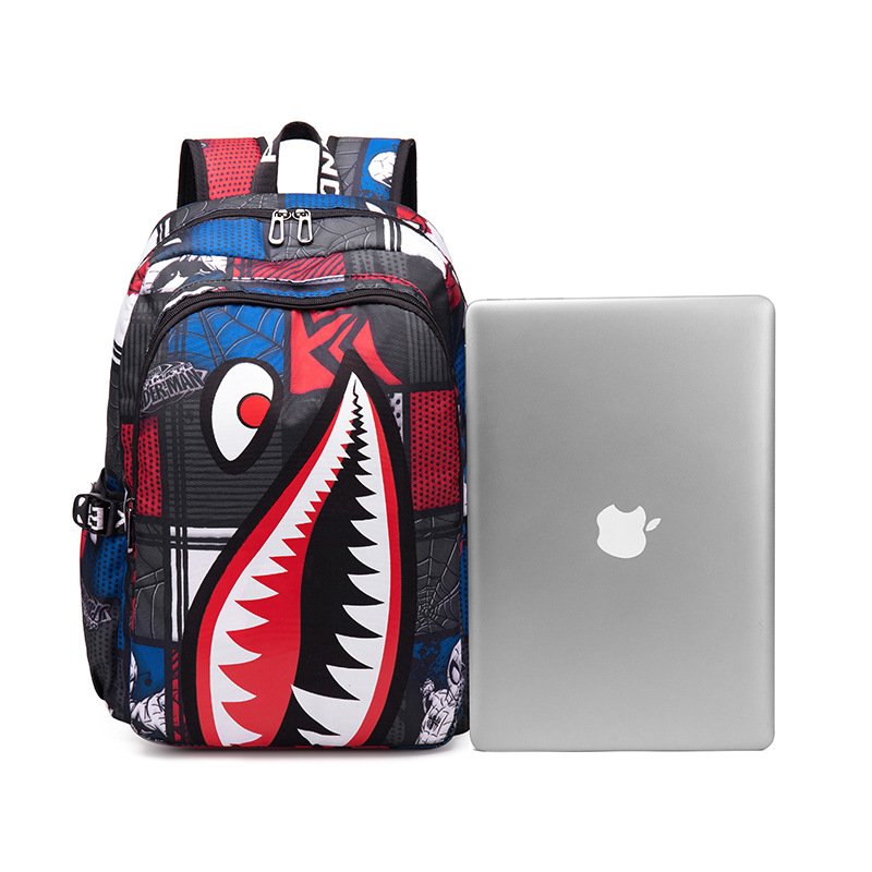 Custom Designer men Backpacks Outdoor Waterproof Laptop School Travel shark Backpack bags